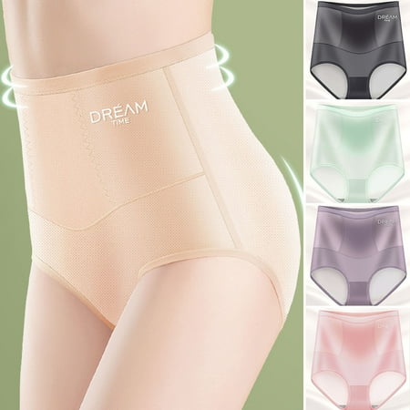 harmtty Women Panties High Waist Seamless No Trace Solid Color Intimate Butt-lifted Slimming Anti-shrink Women Underpants for Daily Wear Black
harmtty Women Panties High Waist Seamless No Trace Solid Color Intimate Butt-lifted Slimming Anti-shrink Women Underpants for Daily Wear Black