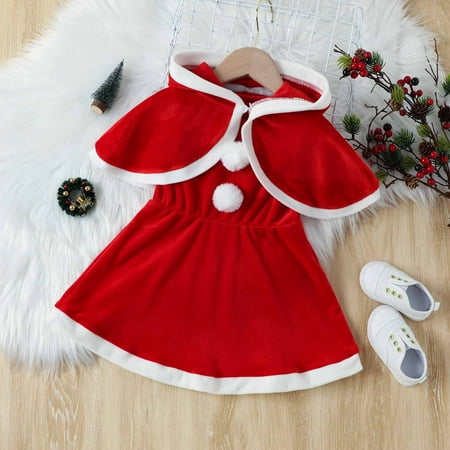 Tagold Girls Winter Cloak Coats Christmas Autumn and Winter Girls Sleeveless Children s Dress Set Hooded Cloak Dress Two-piece Set Gifts for Kids on Clearance Red 1-2 Years
Tagold Girls Winter Cloak Coats Christmas Autumn and Winter Girls Sleeveless Children s Dress Set Hooded Cloak Dress Two-piece Set Gifts for Kids on Clearance Red 1-2 Years