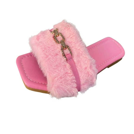 Follure Girl women s casual shoes Women s Fashion Summer Large Size Chain Rhinestone Flat-bottomed Furry Slippers Pink 42
Follure Girl women s casual shoes Women s Fashion Summer Large Size Chain Rhinestone Flat-bottomed Furry Slippers Pink 42