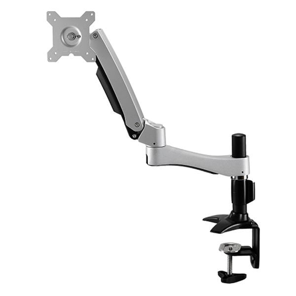 Amer Networks Long Arm Articulating Single Monitor Mount, Silver