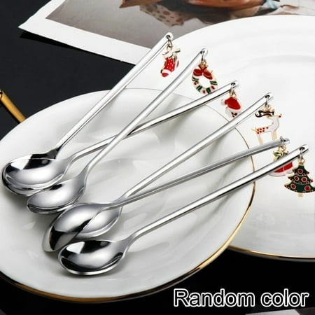 Sufanic Christmas Spoon 5Pcs Stainless Steel Merry Christmas Spoon Xmas Party Ornaments Christmas Gift Decor Silver
Sufanic Christmas Spoon 5Pcs Stainless Steel Merry Christmas Spoon Xmas Party Ornaments Christmas Gift Decor Silver