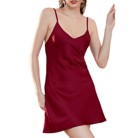 Woobling Women Sleep Dress Solid Color Night Gowns Breathable Nightgowns Ladies Comfy Nightdress Sleepwear Wine Red M
Woobling Women Sleep Dress Solid Color Night Gowns Breathable Nightgowns Ladies Comfy Nightdress Sleepwear Wine Red M