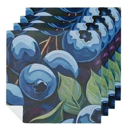 JRXY Blueberries Leaves Painting Polyester Cloth Napkins Washable Reusable for Events - Pack of 6 4 PCS
JRXY Blueberries Leaves Painting Polyester Cloth Napkins Washable Reusable for Events - Pack of 6 4 PCS