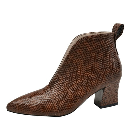 GNEIKDEING Autumn Women Ankle Boots Chunky Heel Mid Heel Snake Print Pointed Toe Slip On Casual Style Gift on Clearance
GNEIKDEING Autumn Women Ankle Boots Chunky Heel Mid Heel Snake Print Pointed Toe Slip On Casual Style Gift on Clearance