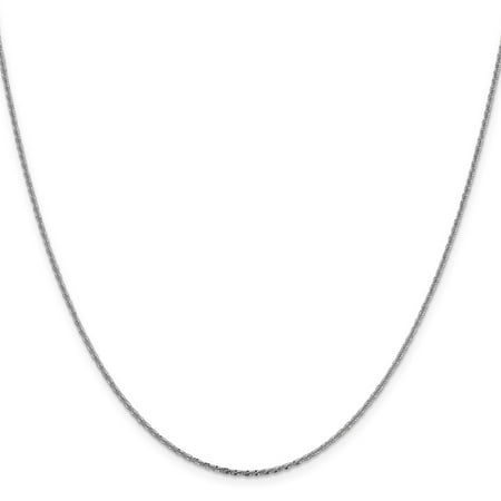 14K 1.50mm White 20in Gold Cyclone Necklace Chain