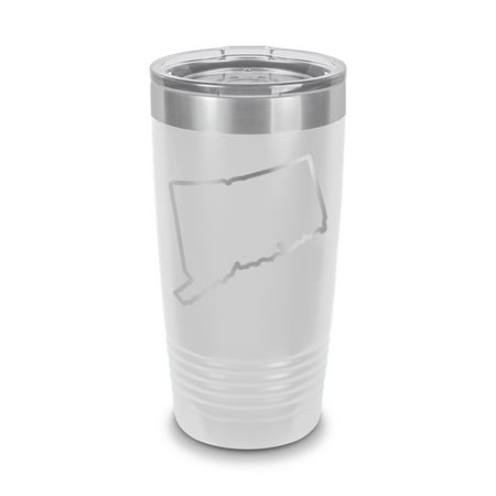 Connecticut Outline Tumbler 20 oz - Laser Engraved w/ Clear Lid - Stainless Steel - Vacuum Insulated - Double Walled - Travel Mug - ct - White
Connecticut Outline Tumbler 20 oz - Laser Engraved w/ Clear Lid - Stainless Steel - Vacuum Insulated - Double Walled - Travel Mug - ct - White