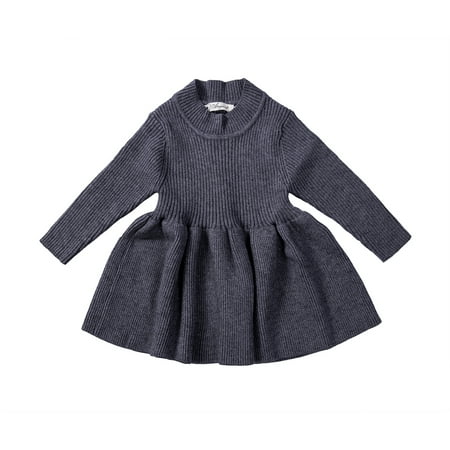 Canrulo Toddler Baby Girls Fall Winter Clothes Sweater Dress Kids Girls Dresses Princess Skirt Grey 2-3 Years
Canrulo Toddler Baby Girls Fall Winter Clothes Sweater Dress Kids Girls Dresses Princess Skirt Grey 2-3 Years