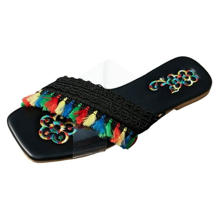 Xboschi Womens Sandals Sandals for Women 2024 Women Sandals Fashionable New Pattern Tassel Decoration Square Toe Open Toe Breathable Comfortable Flat Bottom Lightweight Non Summer Beach Shoes
Xboschi Womens Sandals Sandals for Women 2024 Women Sandals Fashionable New Pattern Tassel Decoration Square Toe Open Toe Breathable Comfortable Flat Bottom Lightweight Non Summer Beach Shoes