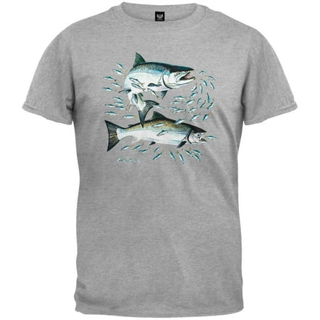 Salmon Grey Adult T-Shirt