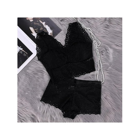 Lemetow 2 piece Woman Lace Sexy Lingerie Underwear Women Strap Three-Point Wrapped Nightwear Bras and Panties Set
Lemetow 2 piece Woman Lace Sexy Lingerie Underwear Women Strap Three-Point Wrapped Nightwear Bras and Panties Set