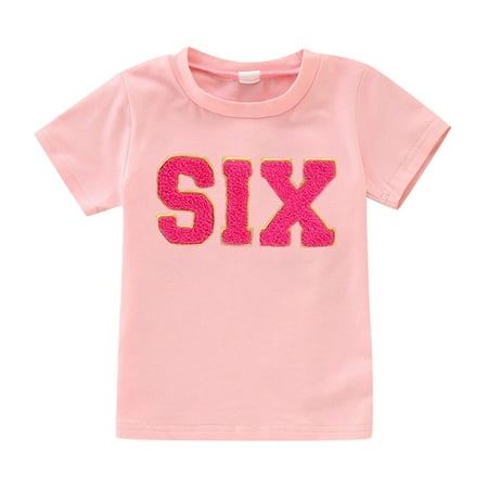 ZMHEGW Shirts for Child Birthday Short Sleeve Letter Embroider T Shirt Boys Girls Toddler Kids Gift Tops
ZMHEGW Shirts for Child Birthday Short Sleeve Letter Embroider T Shirt Boys Girls Toddler Kids Gift Tops