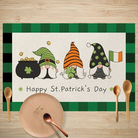 St Patricks Day Accessories Decor Irish Day Dining Mat Linen Cloth Durable Non Slip Material Table Mat
St Patricks Day Accessories Decor Irish Day Dining Mat Linen Cloth Durable Non Slip Material Table Mat