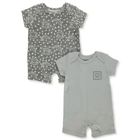 Paul Frank Baby Boys 2-Pack Rompers - gray 0 - 3 months (Newborn)