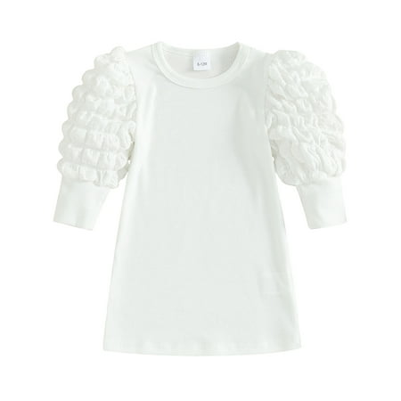 Wallarenear Little Girls Dress Ribbed Knit Puff Long Sleeve Casual Princess Party Dresses White 2-3 Years
Wallarenear Little Girls Dress Ribbed Knit Puff Long Sleeve Casual Princess Party Dresses White 2-3 Years