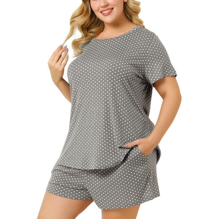 Agnes Orinda Juniors Plus Size Short Sleeve Polka Dots Nightwear Pajamas Set
Agnes Orinda Juniors Plus Size Short Sleeve Polka Dots Nightwear Pajamas Set