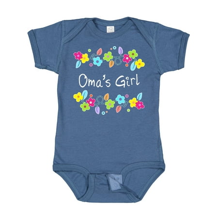 Inktastic Omas Girl- Bright Flowers Gift Baby Girl Bodysuit