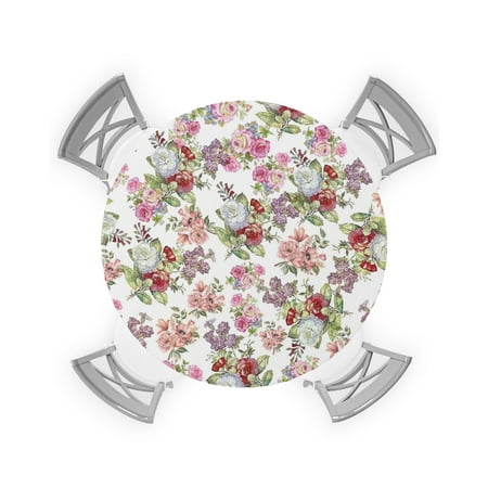 Round Tablecloth with Elastic Spring Flower Colorful Wild Floral Waterproof Stain-proof Table Cover Wipeable Fitted Table Cloths for 55 -60 Round Tables Dining Kitchen
Round Tablecloth with Elastic Spring Flower Colorful Wild Floral Waterproof Stain-proof Table Cover Wipeable Fitted Table Cloths for 55 -60 Round Tables Dining Kitchen