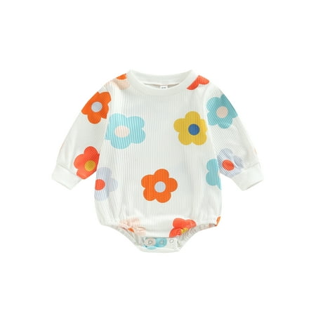 Seyurigaoka Infant Baby Spring Autumn Jumpsuit Colorful Flora Print Bodysuits Long Sleeve Round Neck Ribbed Romper Tops for Boys Girls
Seyurigaoka Infant Baby Spring Autumn Jumpsuit Colorful Flora Print Bodysuits Long Sleeve Round Neck Ribbed Romper Tops for Boys Girls