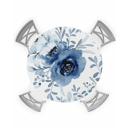 Round Tablecloth with Elastic Farmhouse Style Plant Floral Flowers Blue Watercolor Style Waterproof Stain-proof Table Cover Wipeable Fitted Table Cloths for 55 -60 Round Tables Dining Kitchen
Round Tablecloth with Elastic Farmhouse Style Plant Floral Flowers Blue Watercolor Style Waterproof Stain-proof Table Cover Wipeable Fitted Table Cloths for 55 -60 Round Tables Dining Kitchen