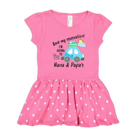 Inktastic Book My Reservation! I m Going to Nana and Papa s Gift Toddler Girl Dress
Inktastic Book My Reservation! I m Going to Nana and Papa s Gift Toddler Girl Dress