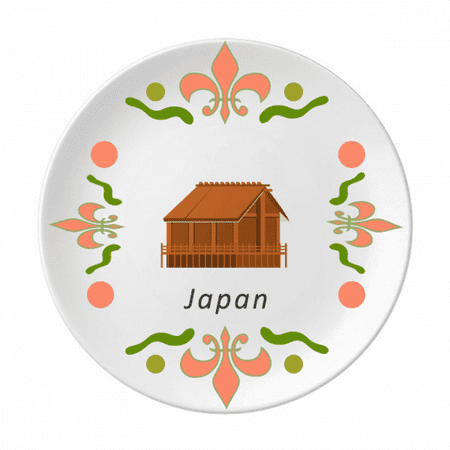 Traditional Japanese Edo Housing Flower Ceramics Plate Tableware Dinner Dish