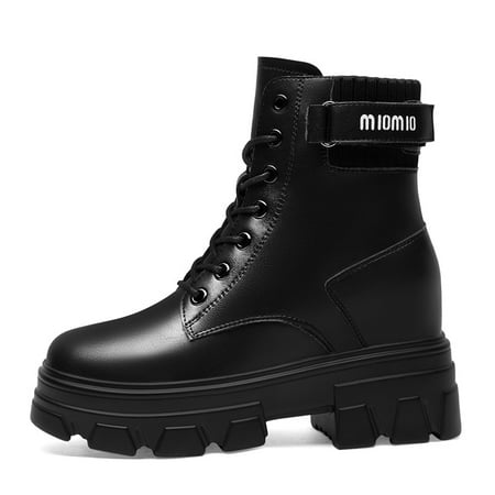 Women‘s Height Increasing Platform Ankle Boots Cool Black Lace Up & Zipper Short Boots Women‘s Footwear
Women‘s Height Increasing Platform Ankle Boots Cool Black Lace Up & Zipper Short Boots Women‘s Footwear