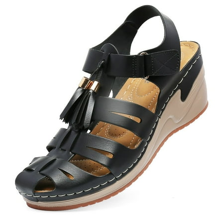 Wedge Sandals for Women Fisherman Sandals Cute Tassels Comfy Massage Summer Platform Gladiator Shoes Black 7.5
Wedge Sandals for Women Fisherman Sandals Cute Tassels Comfy Massage Summer Platform Gladiator Shoes Black 7.5