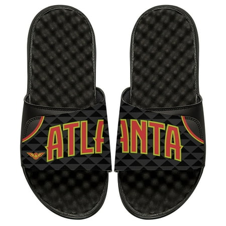 Men s ISlide Black Atlanta Hawks Away Jersey Split Slide Sandals