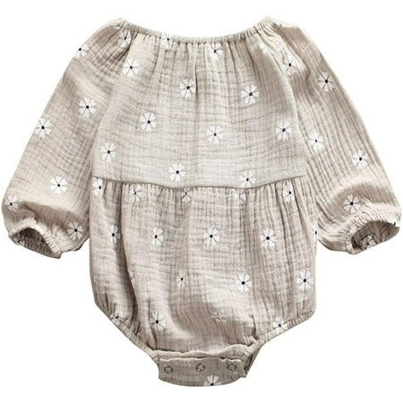 Infant Baby Girls Romper Cotton Linen Long Sleeve Bodysuit Ruffled Jumpsuit Newborn Autumn Outfit Clothes 12-18 Months
Infant Baby Girls Romper Cotton Linen Long Sleeve Bodysuit Ruffled Jumpsuit Newborn Autumn Outfit Clothes 12-18 Months