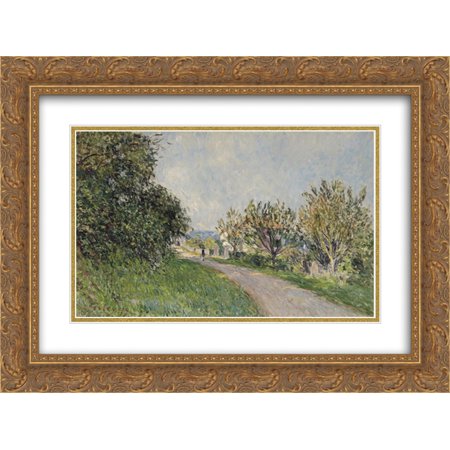 Alfred Sisley 2x Matted 24x20 Gold Ornate Framed Art Print 'Path near Sevres'