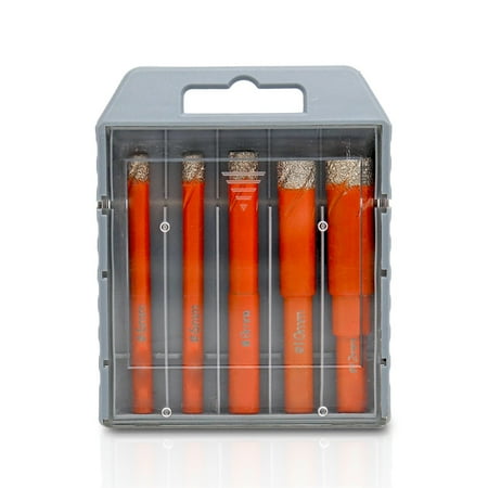 Dry Diamond Drill Bit Set BGTEC 5pcs 6+6+8+10+12mm Hole Saw for Granite Marble Masonry Concrete Tile/Ceramic Glass Hard plastic Vacuum Brazed Diamond Core Drill Bit Kit
Dry Diamond Drill Bit Set BGTEC 5pcs 6+6+8+10+12mm Hole Saw for Granite Marble Masonry Concrete Tile/Ceramic Glass Hard plastic Vacuum Brazed Diamond Core Drill Bit Kit