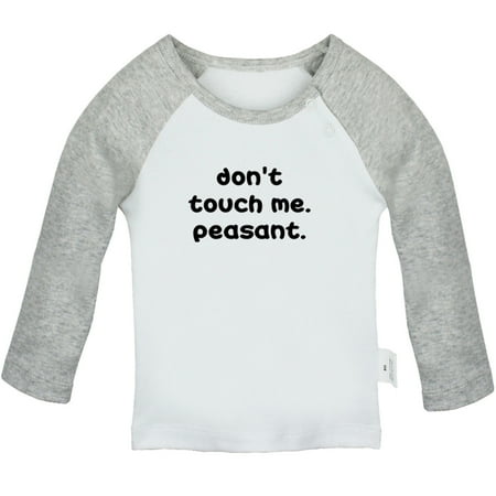 Don t Touch Me Peasant Funny T shirt For Baby Newborn Babies T-shirts Infant Tops 0-24M Kids Graphic Tees Clothing (Long Gray Raglan T-shirt 6-12 Months)
Don t Touch Me Peasant Funny T shirt For Baby Newborn Babies T-shirts Infant Tops 0-24M Kids Graphic Tees Clothing (Long Gray Raglan T-shirt 6-12 Months)