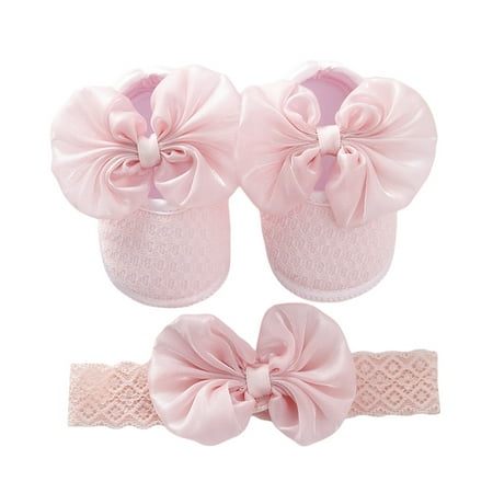 Newborn Toddler First Walkers Baby Bow Princess Girls Soft Sole Non-slip Infant Crib Shoes+Hairband
Newborn Toddler First Walkers Baby Bow Princess Girls Soft Sole Non-slip Infant Crib Shoes+Hairband