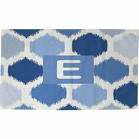 IDG Batik Monogram Rug, Blue