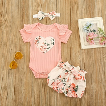 AURIGATE Newborn Infant Baby Girls Ruffles Romper Tops Floral Shorts Headbnads Outfits Clearance
AURIGATE Newborn Infant Baby Girls Ruffles Romper Tops Floral Shorts Headbnads Outfits Clearance
