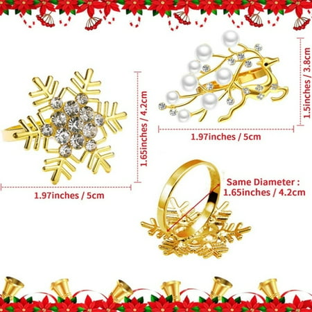 Wedding Napkin ring Gold Napkin Rings Set of 6 Christmas Deer and Snowflakes Napkin Rings for Christmas Holiday Party Wedding
Wedding Napkin ring Gold Napkin Rings Set of 6 Christmas Deer and Snowflakes Napkin Rings for Christmas Holiday Party Wedding