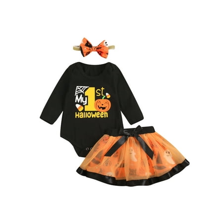 Aunavey My 1st Halloween Baby Girl Outfit Pumpkin Romper Bodysuit Tutu Skirt Set 3pcs Clothes
Aunavey My 1st Halloween Baby Girl Outfit Pumpkin Romper Bodysuit Tutu Skirt Set 3pcs Clothes