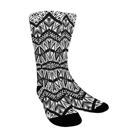Psychedelic Geometric Dimension Ornament Motif with Triangle Diamond Forms Oriental Image Black Whit Custom Socks for Women
Psychedelic Geometric Dimension Ornament Motif with Triangle Diamond Forms Oriental Image Black Whit Custom Socks for Women