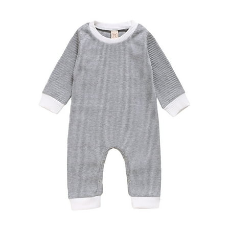 Honeeladyy Newborn Infant Baby Boys Girls Long Sleeve Solid Romper Jumpsuit Clothes Gray
Honeeladyy Newborn Infant Baby Boys Girls Long Sleeve Solid Romper Jumpsuit Clothes Gray