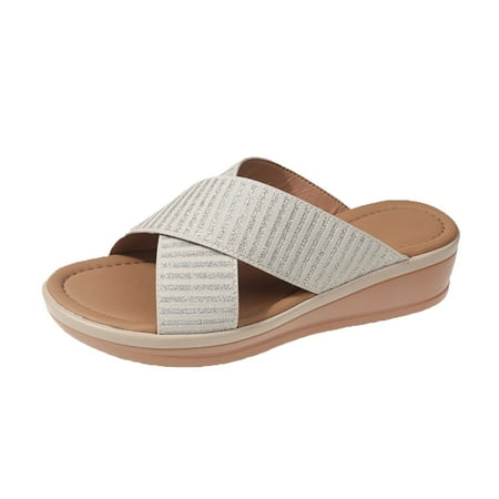 Youmylove Women Fashion Color Blocking Fabric Open Toe Sloping Heel Sandals Summer Comfy Daily Simple Walking Footwears
Youmylove Women Fashion Color Blocking Fabric Open Toe Sloping Heel Sandals Summer Comfy Daily Simple Walking Footwears