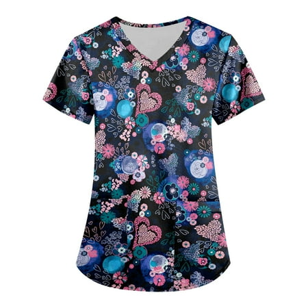 UDAXB Women s Comfortable Easy Fit Lightweight Durable Soft Stretch Printed V-Neck Medical Scrub Top Dark Blue L
UDAXB Women s Comfortable Easy Fit Lightweight Durable Soft Stretch Printed V-Neck Medical Scrub Top Dark Blue L