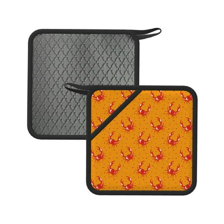 2PCS Pot Holders for Kitchen - Heat Resistant Silicone Pot Holders with Hanging Loop Red Crab Non Slip Oven Hot Pads Potholders for Decor Baking Cooking Kitchen
2PCS Pot Holders for Kitchen - Heat Resistant Silicone Pot Holders with Hanging Loop Red Crab Non Slip Oven Hot Pads Potholders for Decor Baking Cooking Kitchen