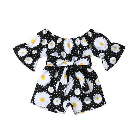 Print Girls Romper With Belt Floral Jumpsuit Off-Shoulder Flare Kids Sleeve Baby Girls Romper&Jumpsuit
Print Girls Romper With Belt Floral Jumpsuit Off-Shoulder Flare Kids Sleeve Baby Girls Romper&Jumpsuit