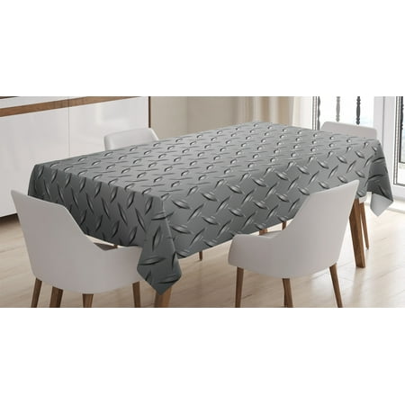 Grey Decor Tablecloth Cross Wire Fence Netting Display with Diamond Plate Effects Chrome Kitsch Motif Rectangular Table Cover for Dining Room Kitchen 60 X 84 Inches Silver by Ambesonne
Grey Decor Tablecloth Cross Wire Fence Netting Display with Diamond Plate Effects Chrome Kitsch Motif Rectangular Table Cover for Dining Room Kitchen 60 X 84 Inches Silver by Ambesonne