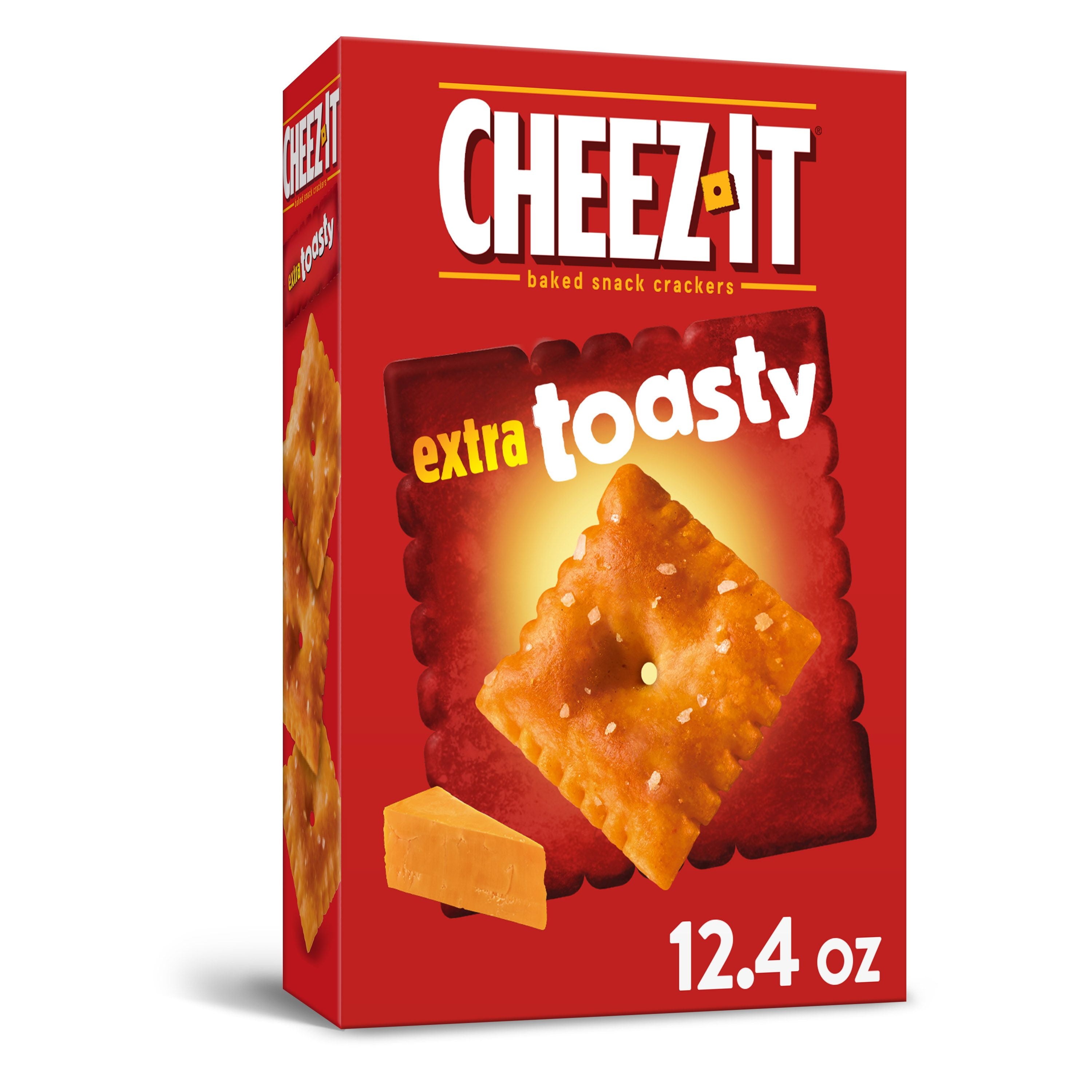 Cheez It Baked Snack Cheese Crackers Extra Toasty Oz Walmart