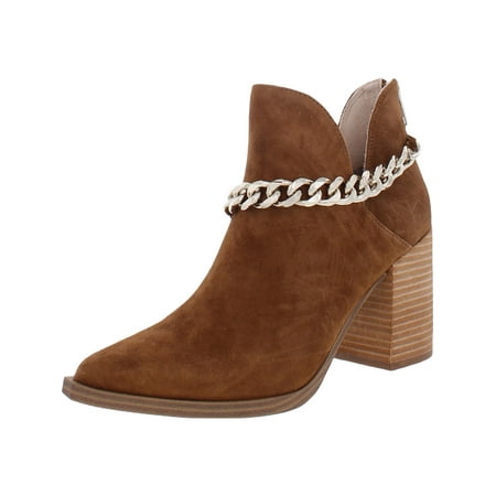 Steve Madden Womens Cedar Suede Chain Ankle Boots