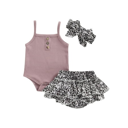 Nokpsedcb Infant Girl 3PCS Romper Set Newborn Spaghetti Strap Sleeveless Romper Leopard Printed Romper Skirt Headband Purple 6-12 Months
Nokpsedcb Infant Girl 3PCS Romper Set Newborn Spaghetti Strap Sleeveless Romper Leopard Printed Romper Skirt Headband Purple 6-12 Months