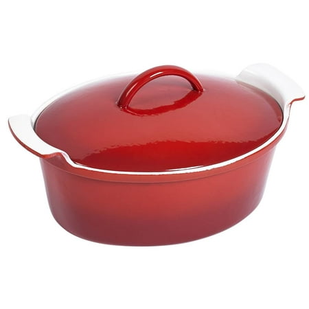 4-Quart Oval Dutch Oven in Red