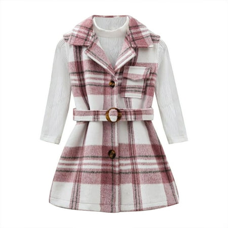 YFPWM Girl s 2 Piece Outfit Autumn Plaid Coat Suit Girls Fashion Casual Children Suit Two-piece Pink 2-3 Years
YFPWM Girl s 2 Piece Outfit Autumn Plaid Coat Suit Girls Fashion Casual Children Suit Two-piece Pink 2-3 Years