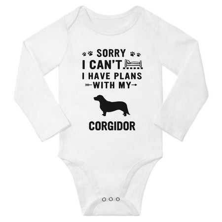 Sorry I Can t I Have Plans With My Corgidor Baby Long Sleeve Bodysuit (White 18-24 Months)
Sorry I Can t I Have Plans With My Corgidor Baby Long Sleeve Bodysuit (White 18-24 Months)